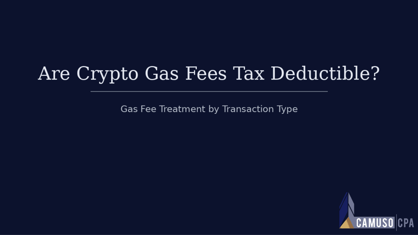 Are Crypto Gas Fees Tax Deductible?
