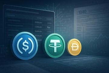 Stablecoin taxes ledger and blockchain compliance.