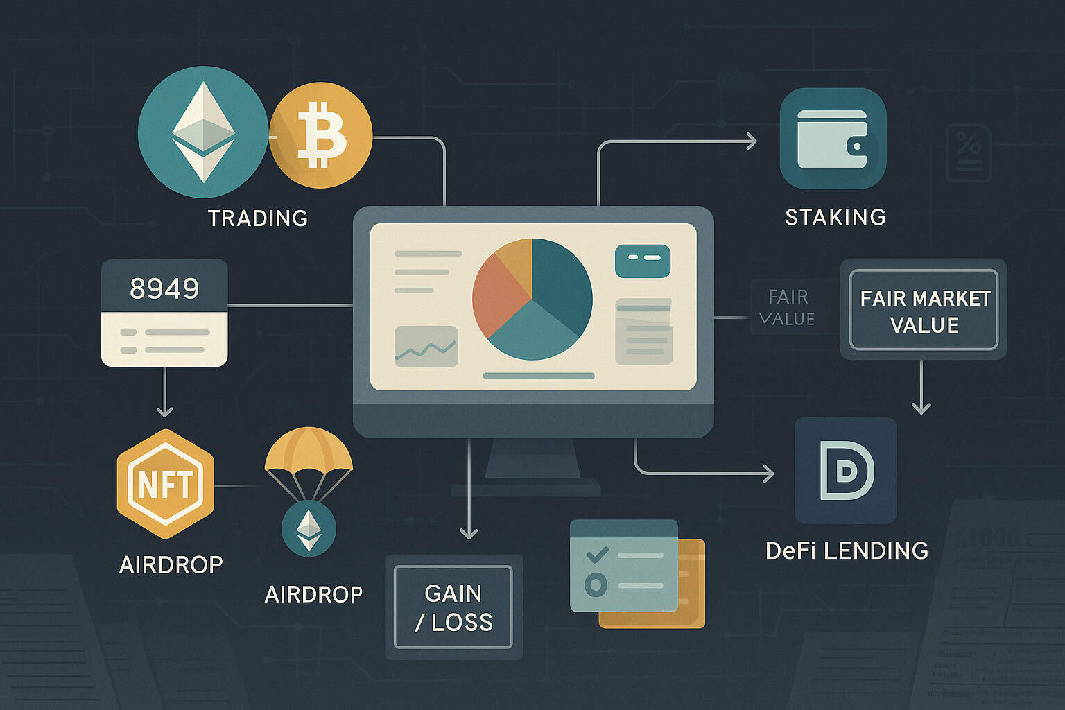 Cryptocurrency Tax Breakdown Infographic
