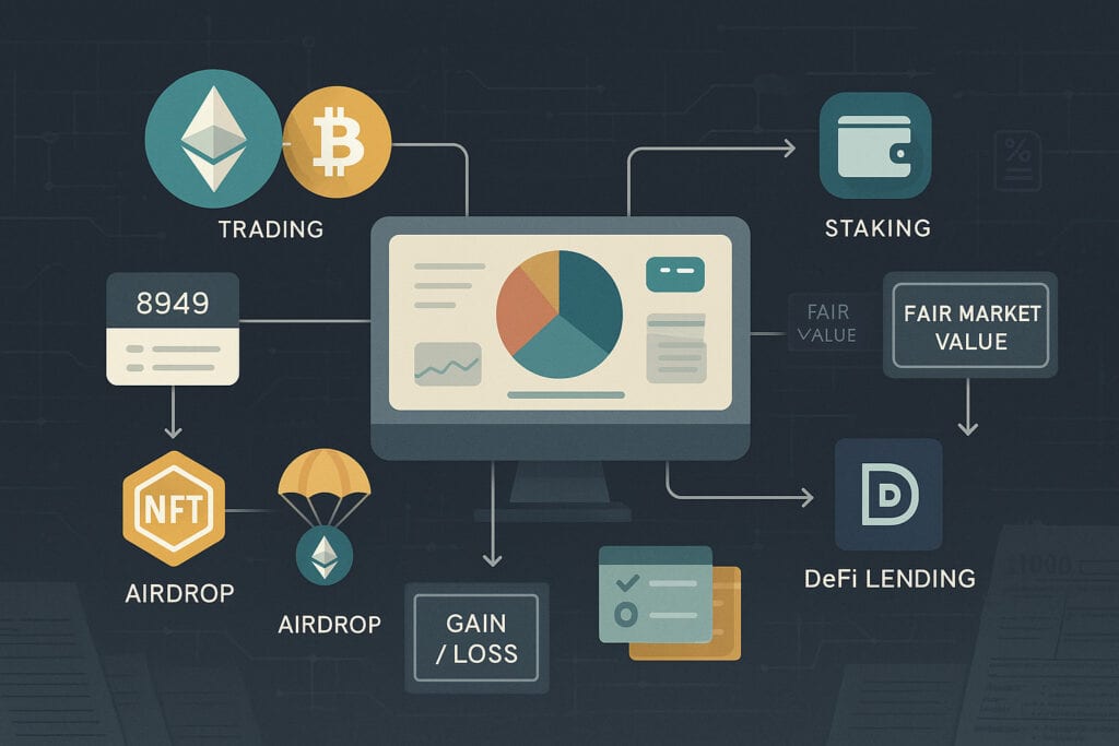 Cryptocurrency Tax Breakdown Infographic