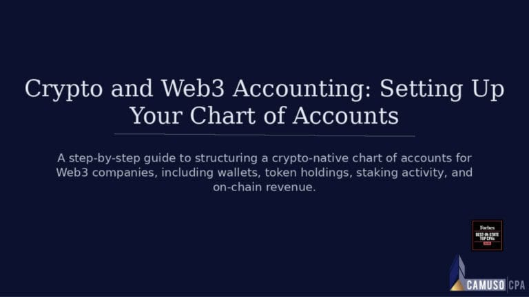 Crypto and Web3 Accounting: Setting Up Your Chart of Accounts