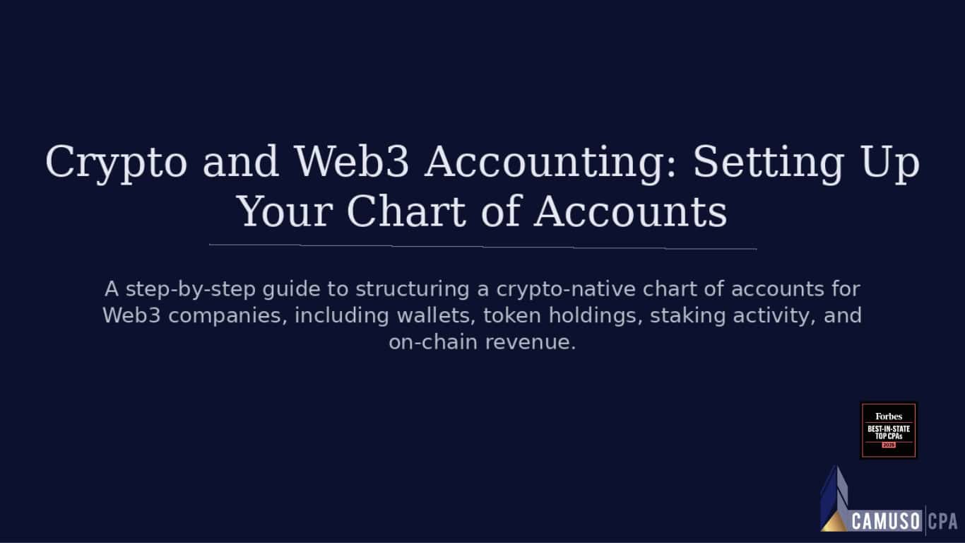 Crypto and Web3 Accounting: Setting Up Your Chart of Accounts