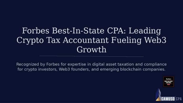 Forbes Best-In-State CPA: Trusted Crypto Tax Accountant Fueling Web3 Growth - Camuso CPA
