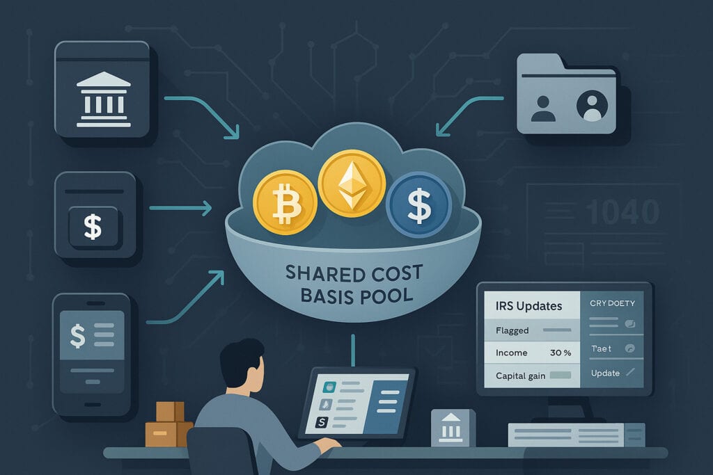Pre–Rev Proc 2024 28 universal cost basis pooling identical crypto from multiple wallets and exchanges. Pre–Rev Proc 2024 28 universal cost basis pooling identical crypto from multiple wallets and exchanges.