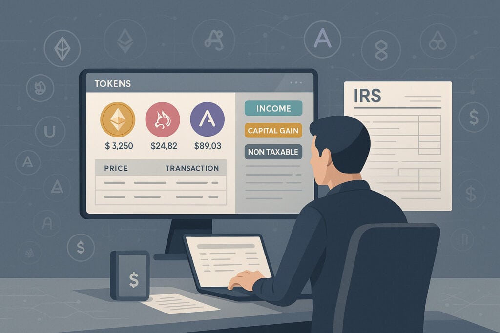Token tax overview: trading, staking, NFTs, and wallet activity linked to IRS forms and portfolio reporting.