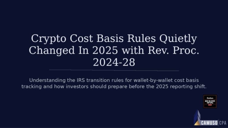 Crypto Cost Basis Rules Quietly Changed In 2025 with Rev. Proc. 2024-28