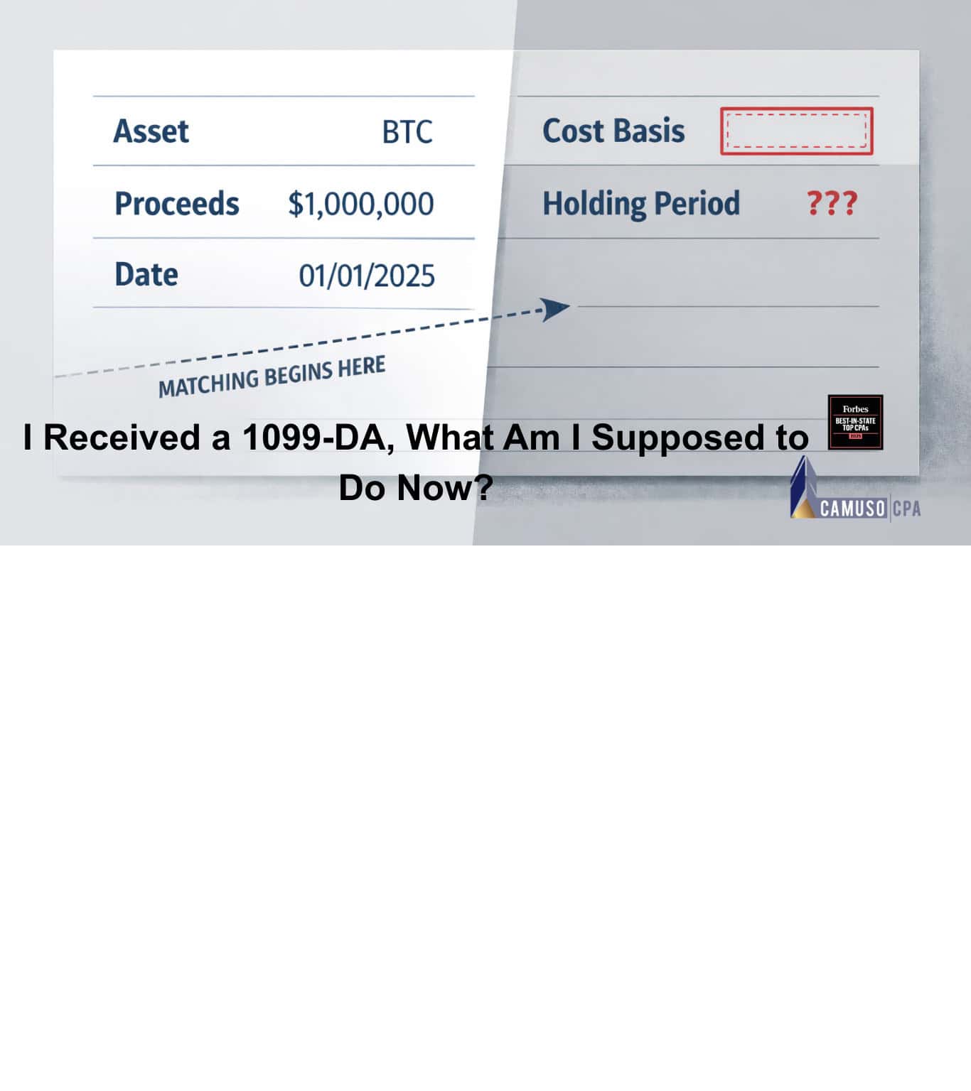 I Received a 1099-DA, What Am I Supposed to Do Now