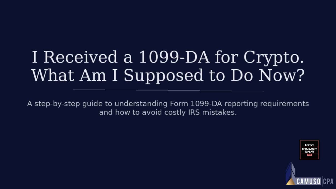 I Received a 1099-DA, What Am I Supposed to Do Now