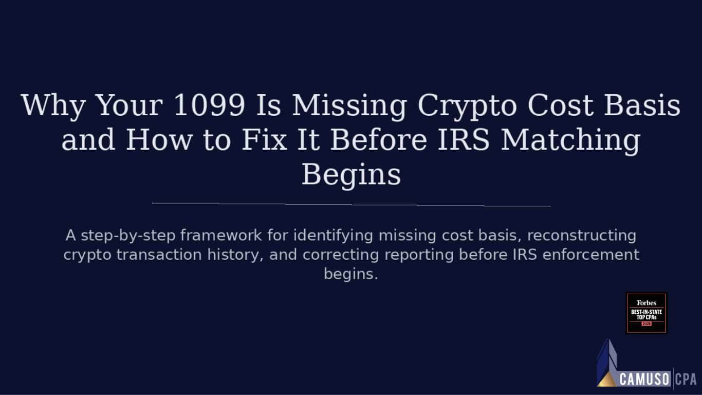 Why Your 1099-DA Is Missing Cost Basis and How to Fix It Before IRS Matching Begins