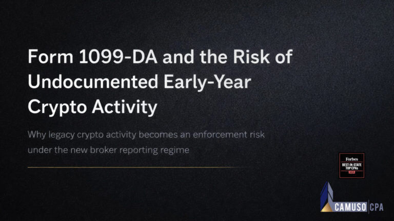 1099-DA and the Risk of Undocumented Early-Year Crypto Activity
