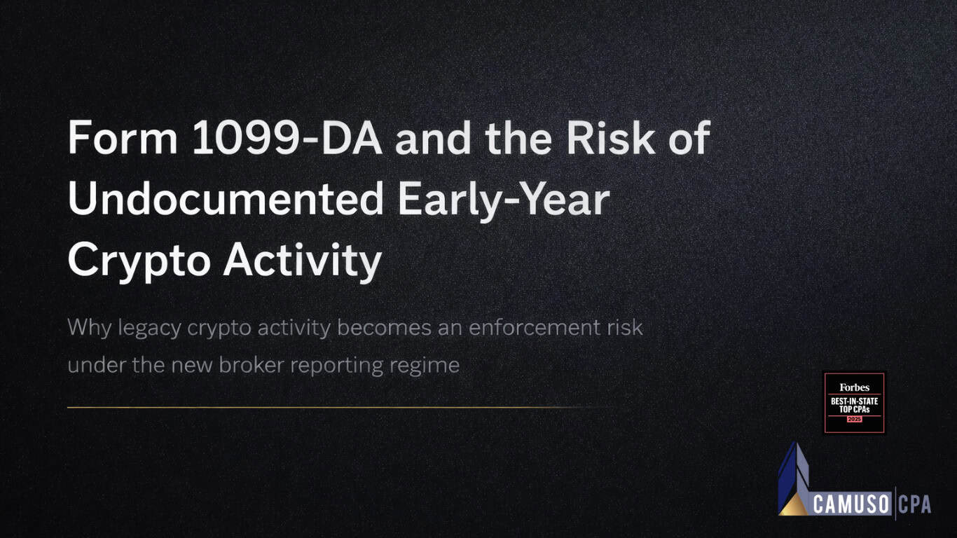 1099-DA and the Risk of Undocumented Early-Year Crypto Activity