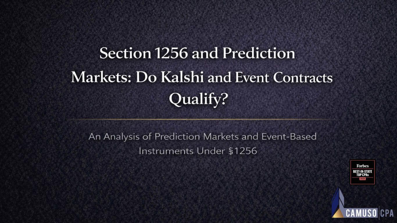 Section 1256 and Prediction Markets: Do Kalshi and Event Contracts Qualify?