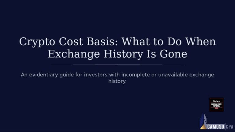 Crypto Cost Basis: What to Do When Exchange History Is Gone