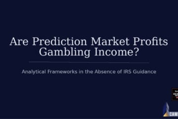 Are Prediction Market Profits Gambling Income?
