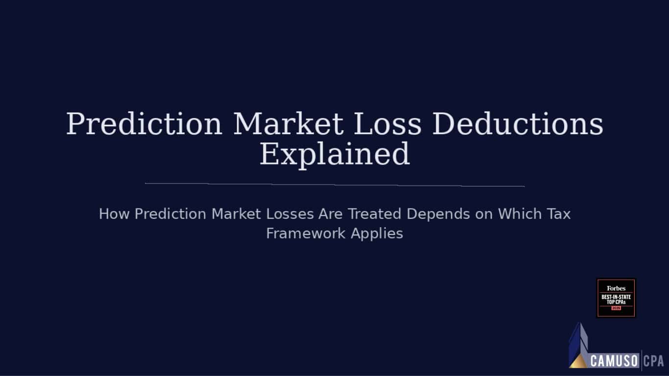 Prediction Market Tax Losses Explained