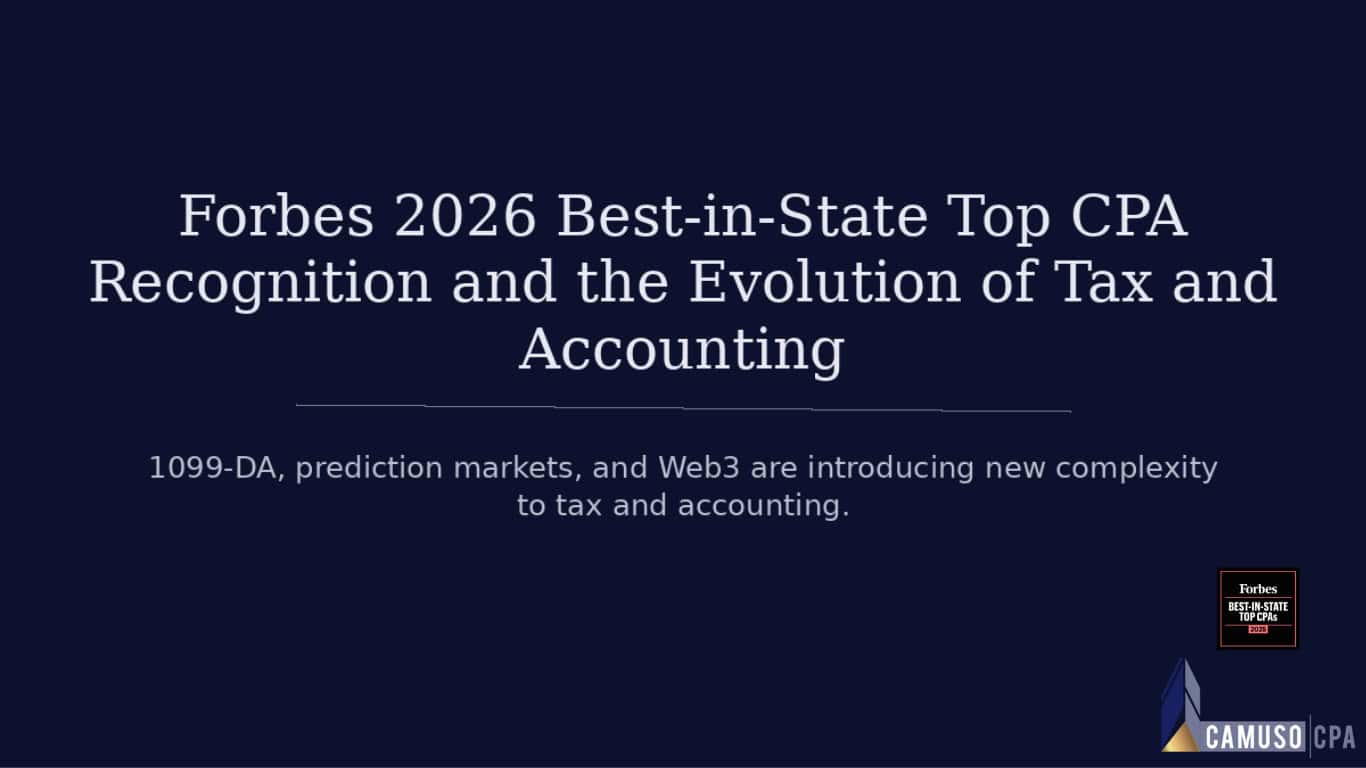 Forbes 2026 Best-in-State Top CPA Recognition and the Evolution of Tax and Accounting