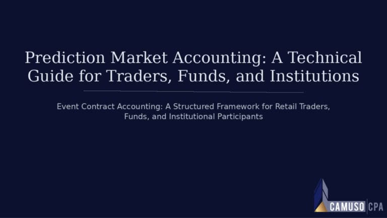 Prediction Market Accounting: A Technical Guide for Traders, Funds, and Institutions