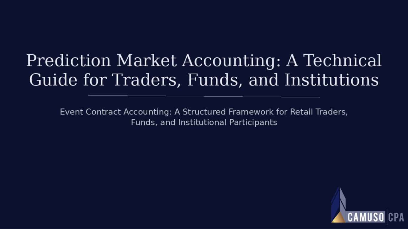 Prediction Market Accounting: A Technical Guide for Traders, Funds, and Institutions