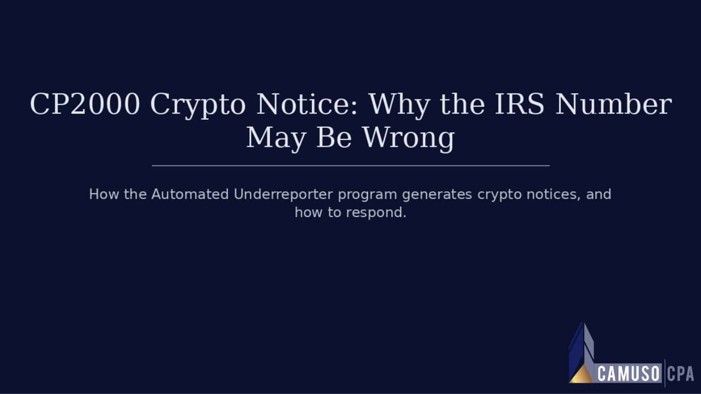 CP2000 Crypto Notice: Why the IRS Number May Be Wrong