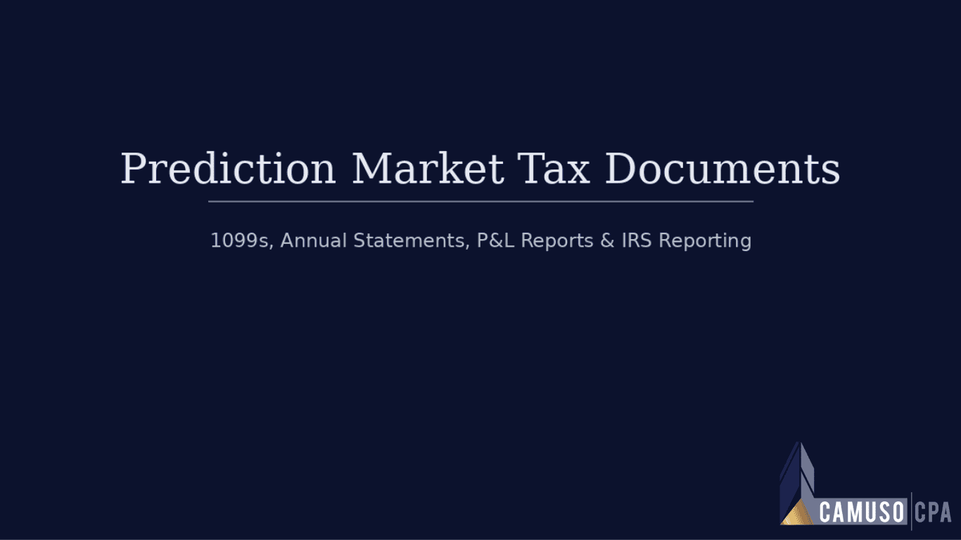 Prediction Market Tax Documents: 1099s, Statements & IRS Reporting
